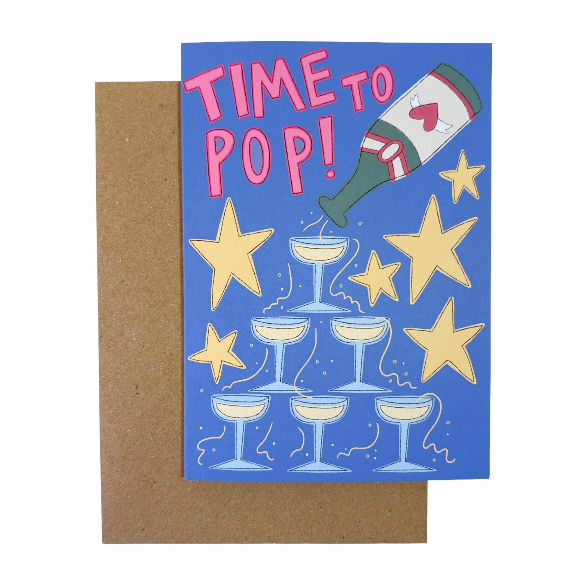 Time to Pop Christmas Card