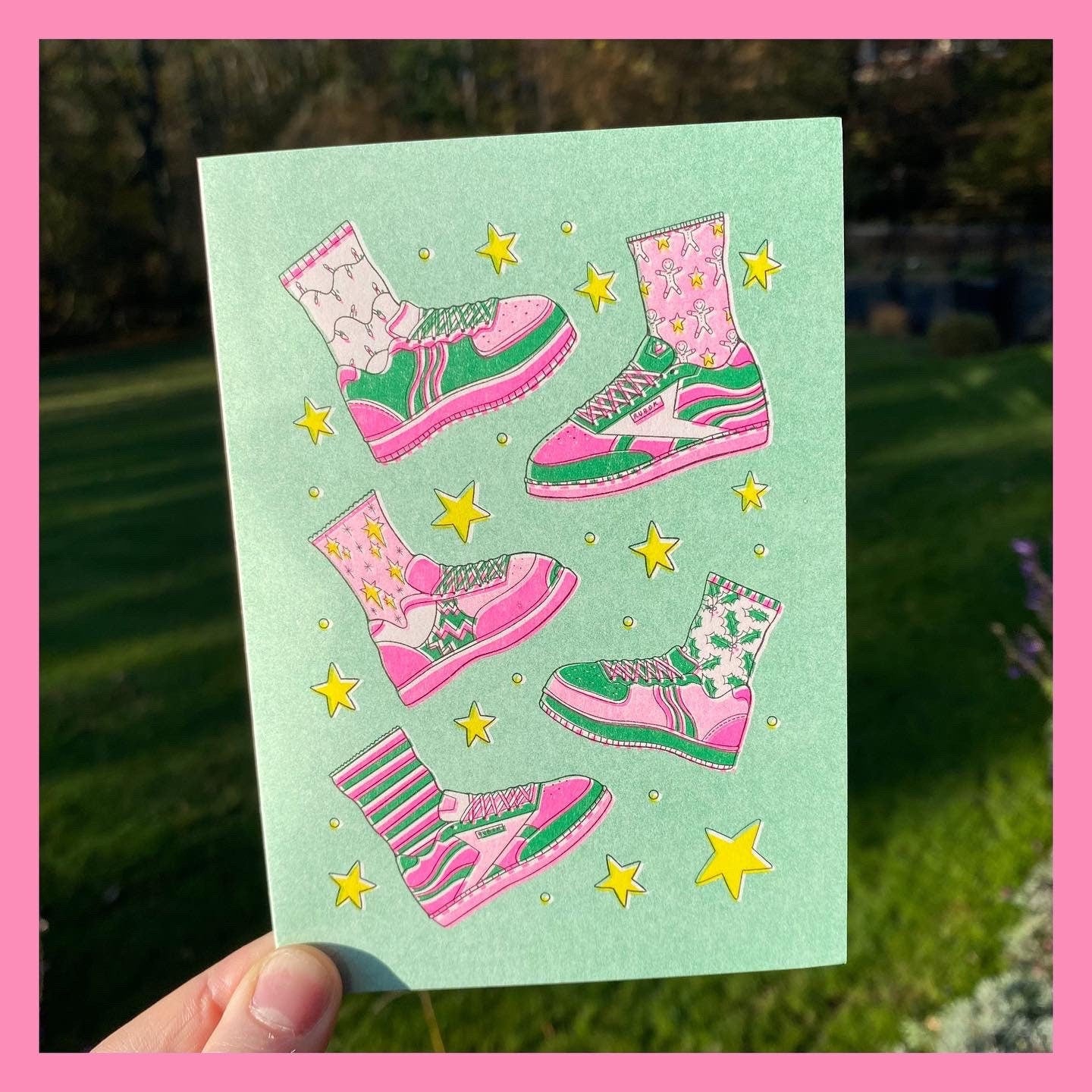 Christmas Trainers Riso Card
