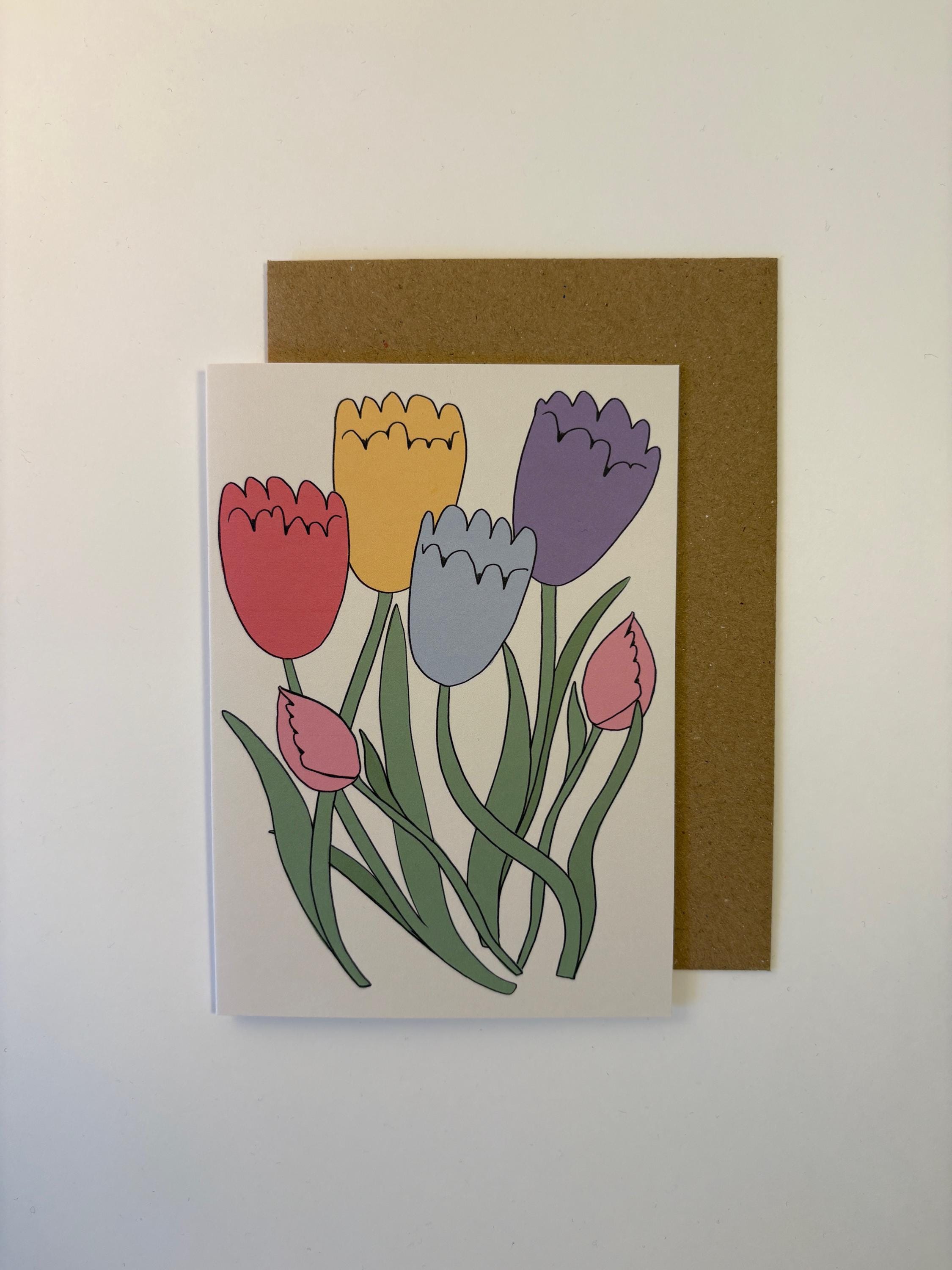 Tulip Flower Card