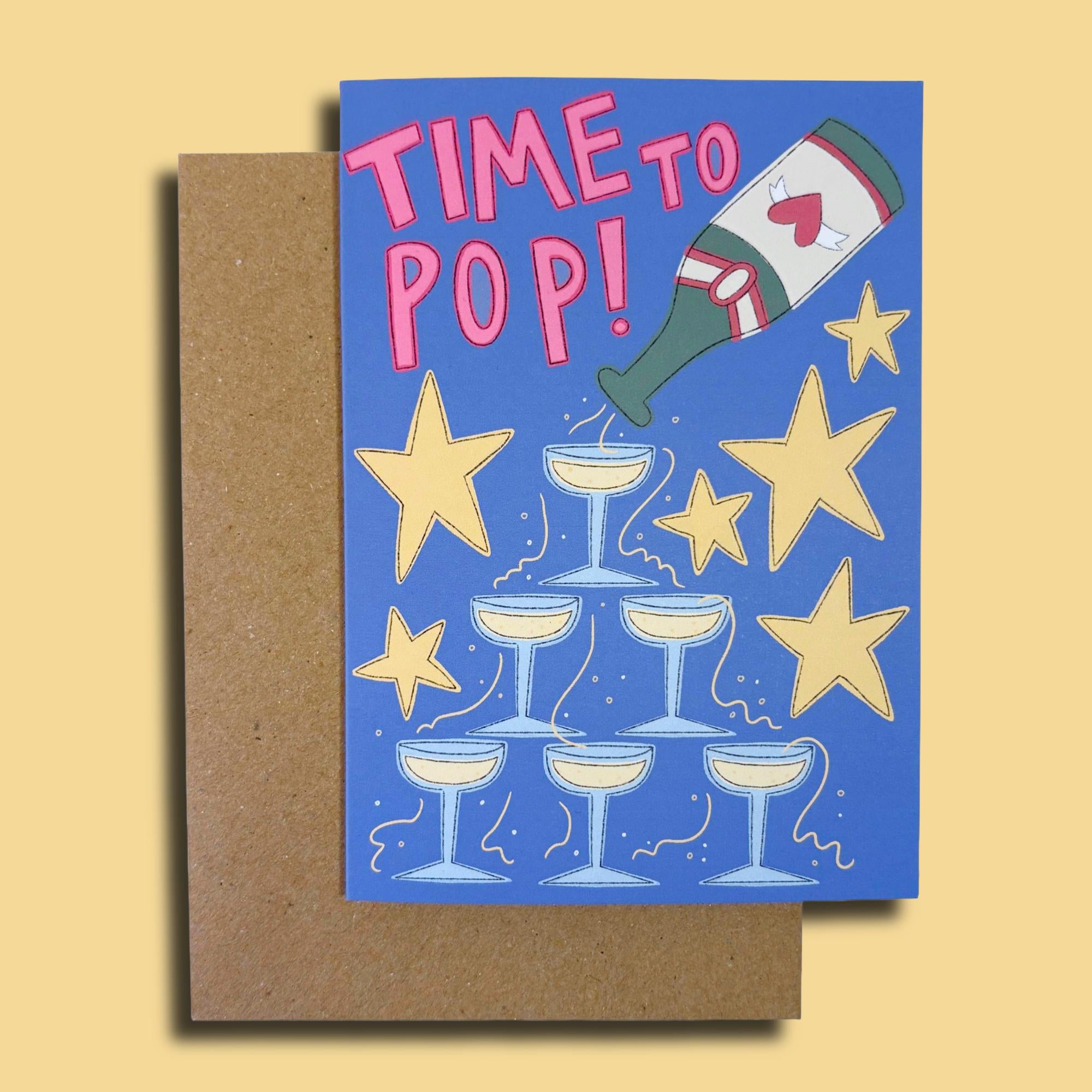 Time to Pop Christmas Card
