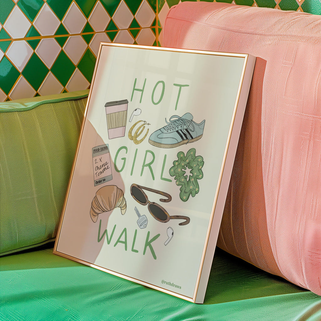 Hot Girl Walk Print