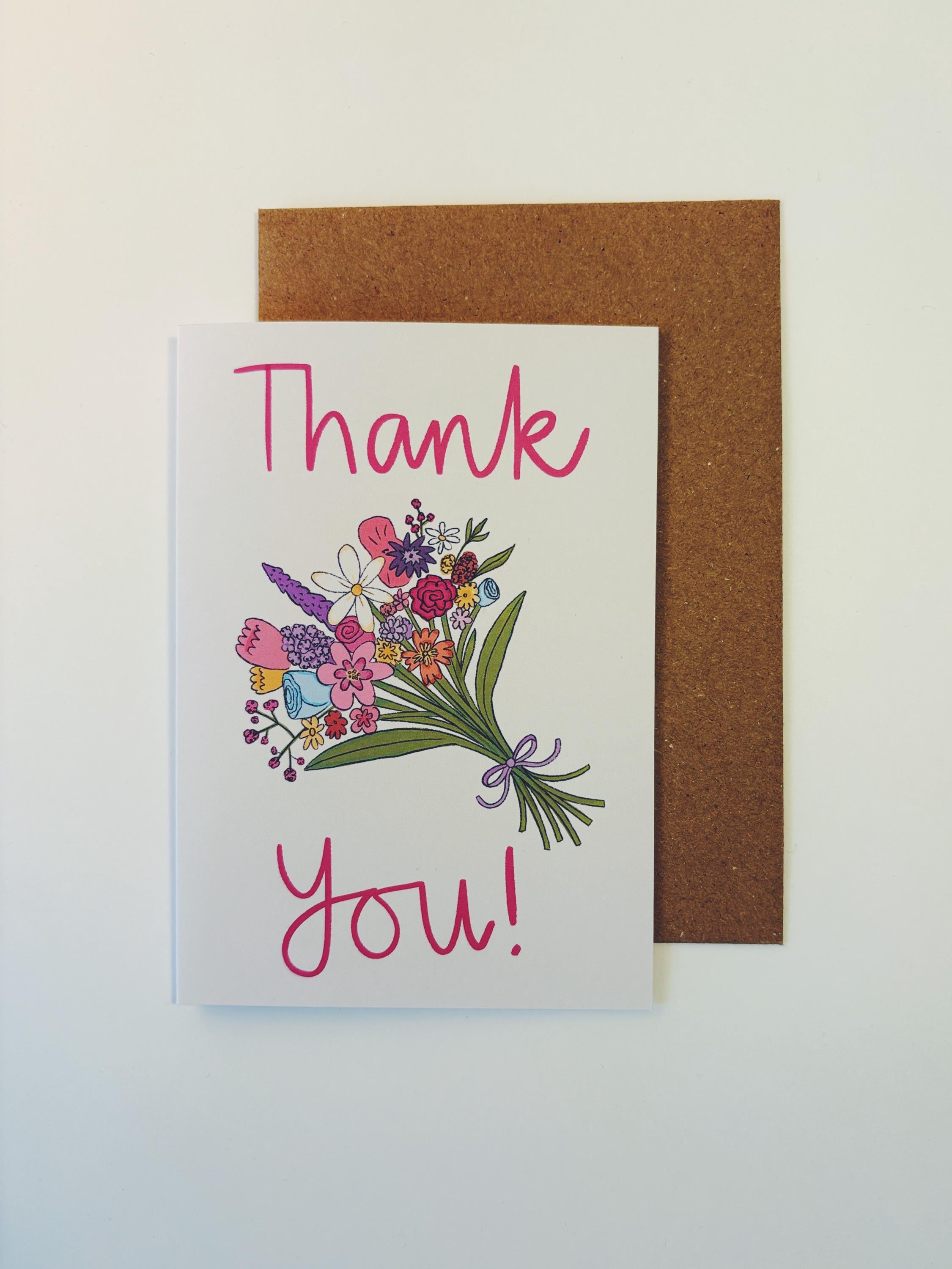 Floral Thank You Card