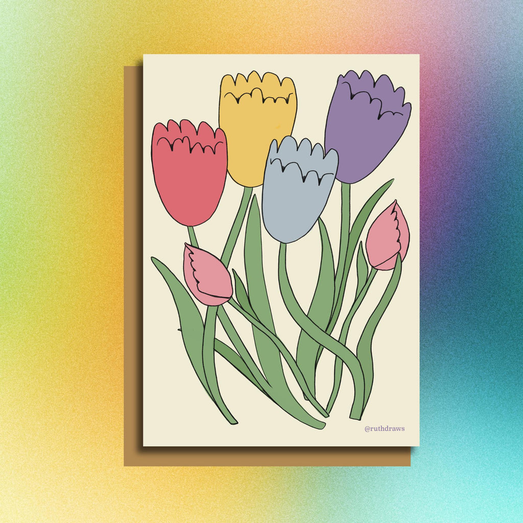 Tulip Flower Card