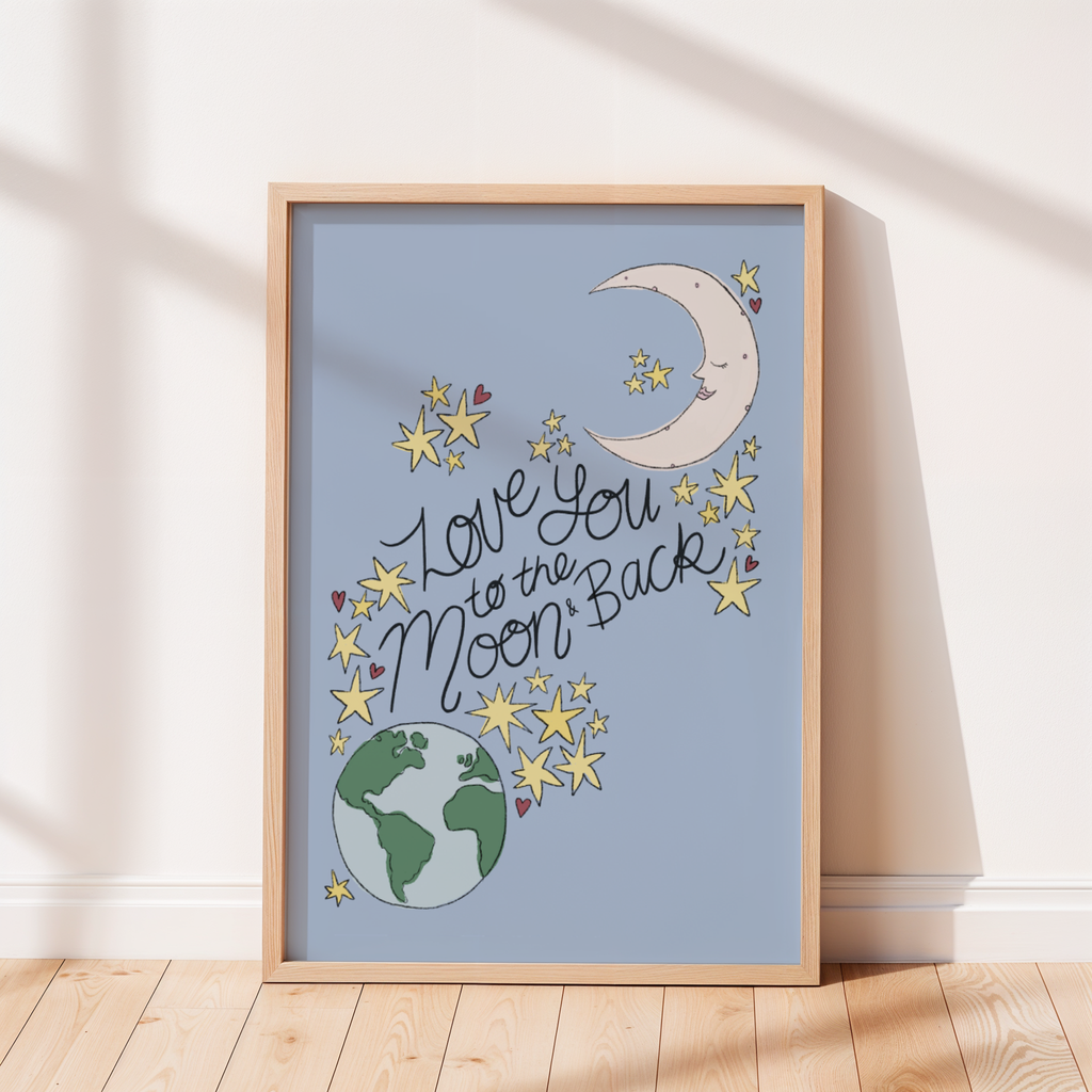 Love You to the Moon and Back Illustration