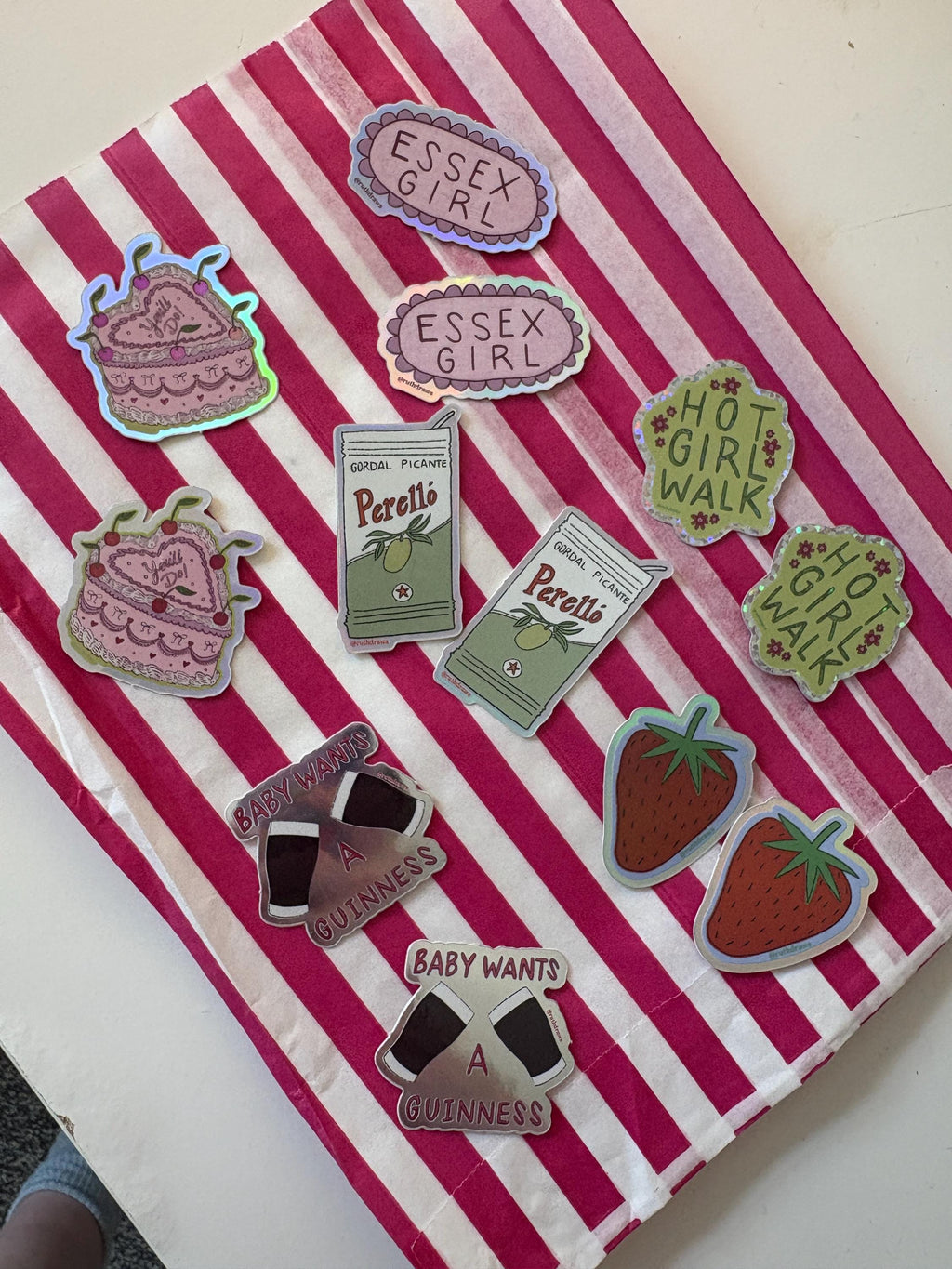 Holographic Foodie Stickers
