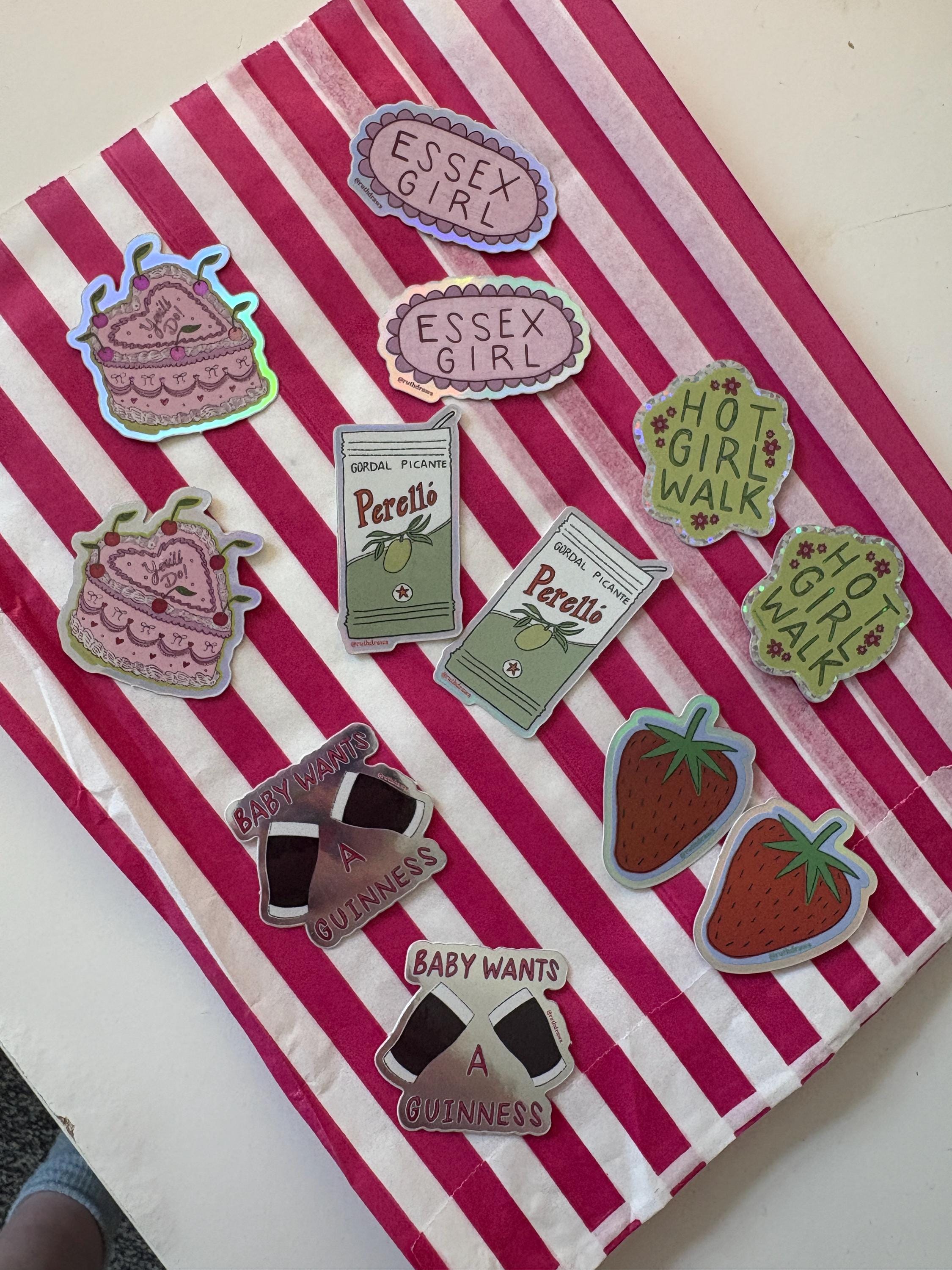 Holographic Foodie Stickers