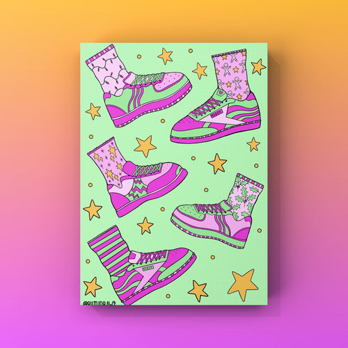 Christmas Trainers Riso Card