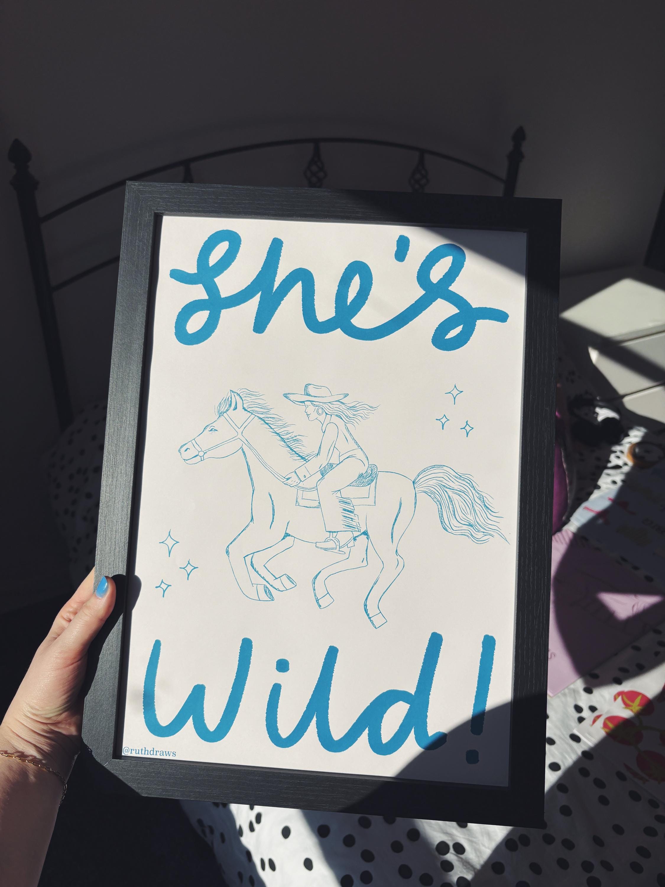 She’s Wild Cowgirl Horse Art Print