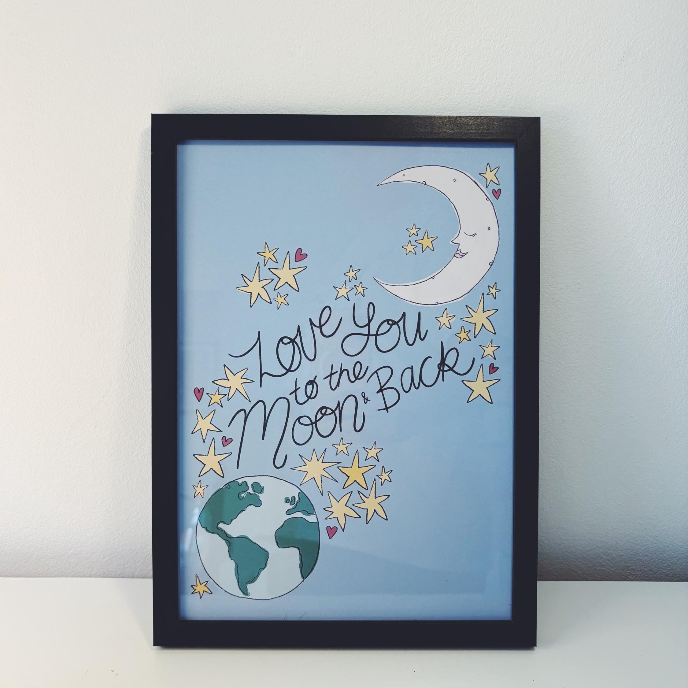 Love You to the Moon and Back Illustration