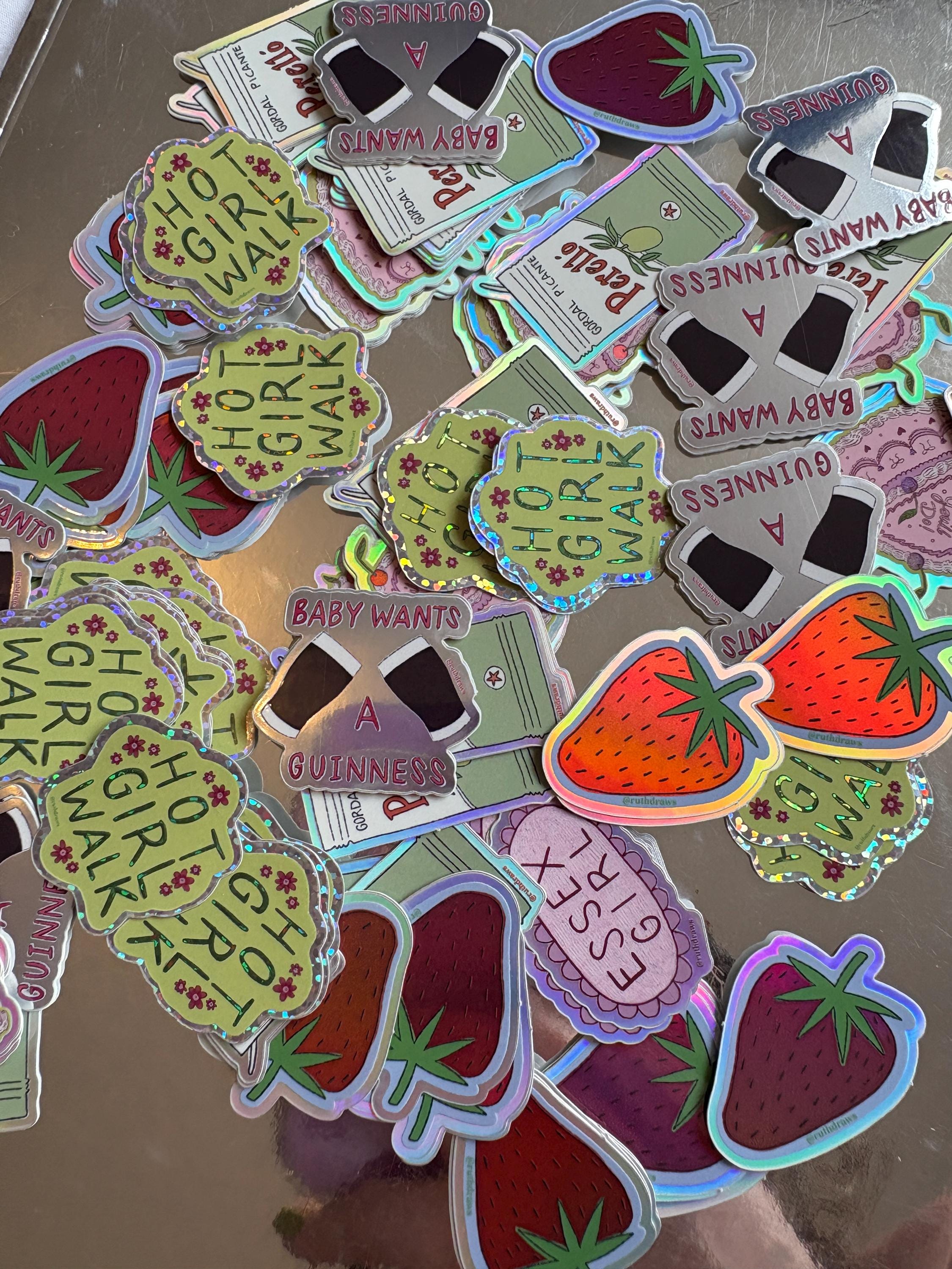 Holographic Foodie Stickers