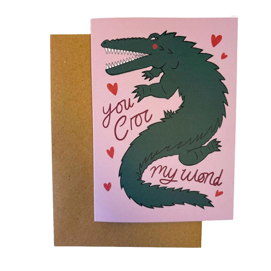 You Croc My World Card Illustration